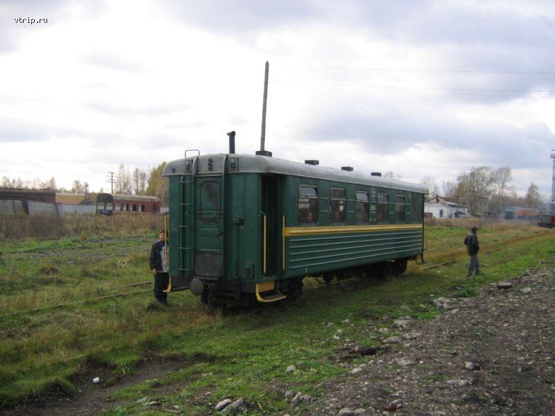 Узкоколейный вагон ПВ-51 в Тумской