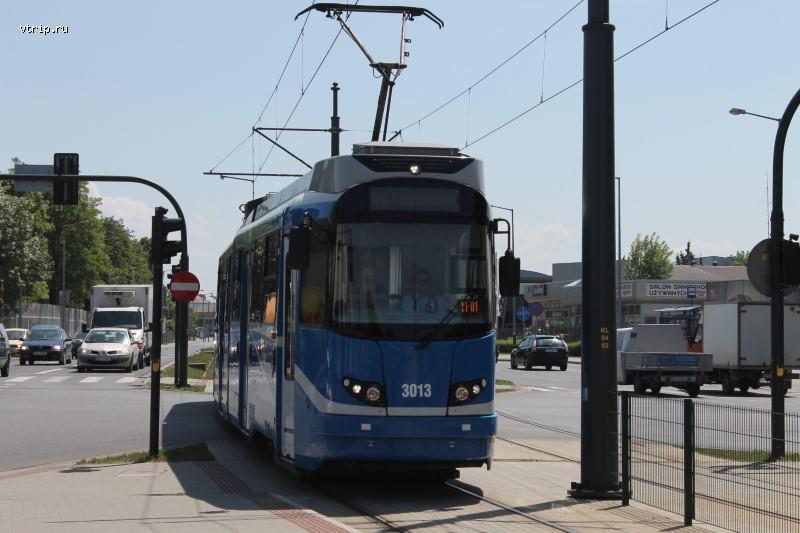 Трамвай в Кракове