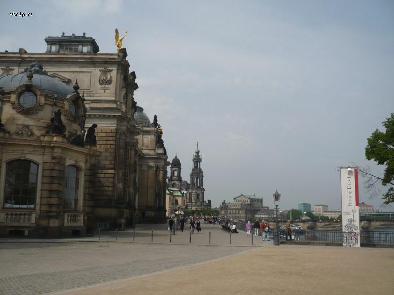 Набережная Эльбы в Дрездене