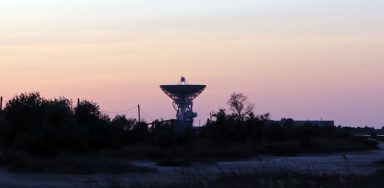 Радиотелескоп РТ-70 возле Молочного в Крыму