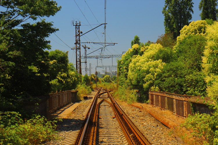 Черноморская железная дорога в Новом Афоне