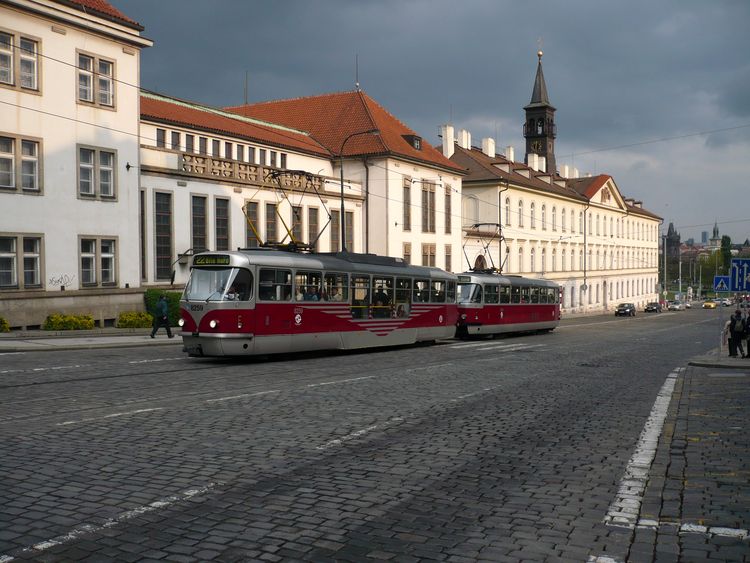 Трамвай Tatra T3 модифицированный в Праге