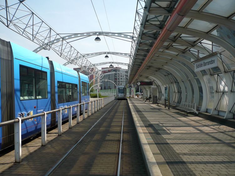 Трамвайная остановка «Sídliště Barrandov» в Праге