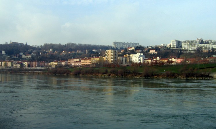 Река Рона в Лионе