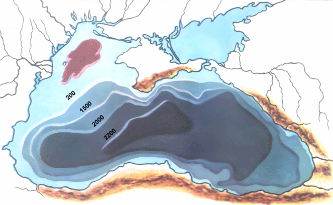 Карта глубин Чёрного моря