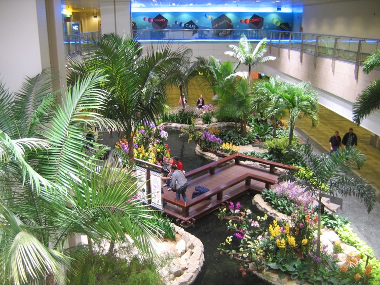Зимний сад в аэропорту