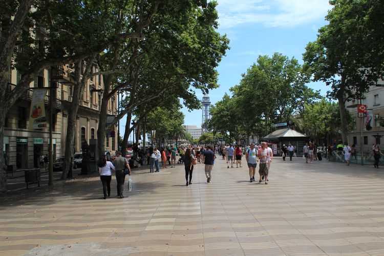 Бульвар Ла Рамбла в Барселоне