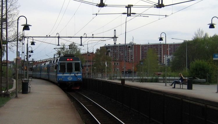Узкоколейная линия Roslagsbanan в Стокгольме
