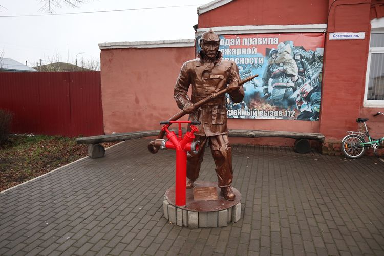 Памятник пожарному в Гавриловом Посаде