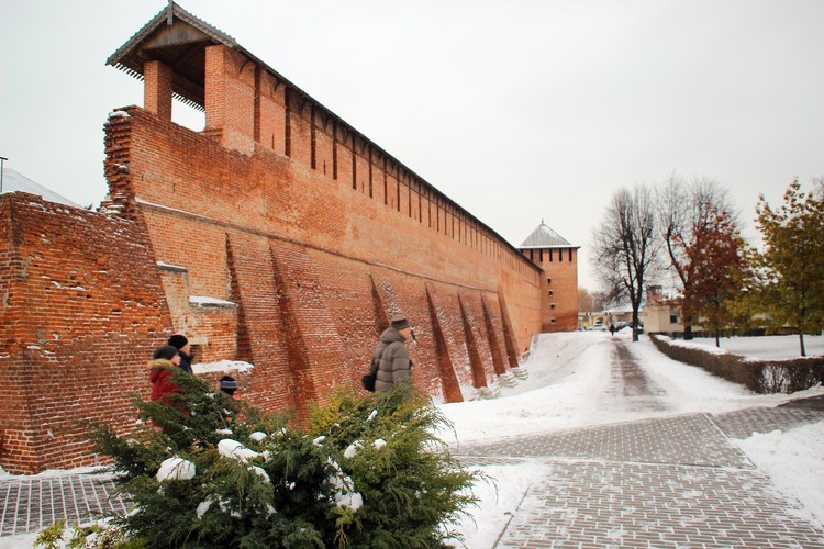 Сохранившийся участок кремлёвской стены