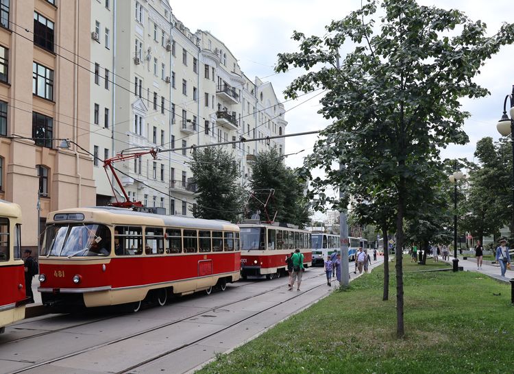 Парад трамваев в Москве