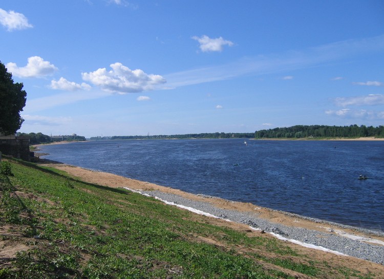 Вид на Волгу в Рыбинске