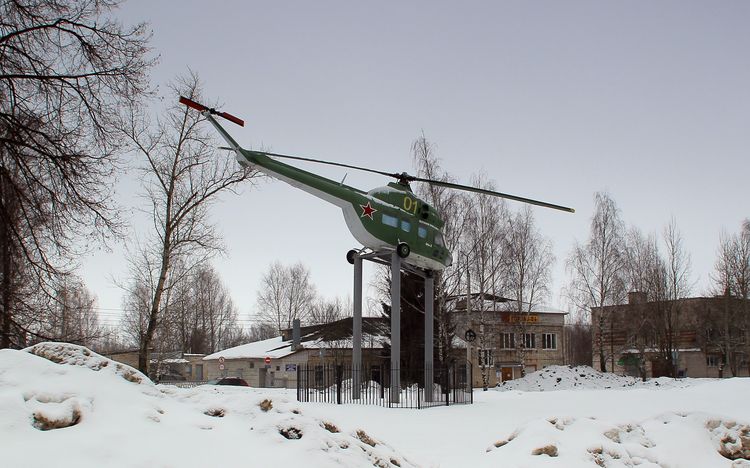 Памятник вертолету «Ми-2» в Вязниках